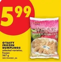 No Frills O'tasty frozen dumplings offer