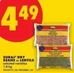 No Frills Suraj dry beans or lentils offer