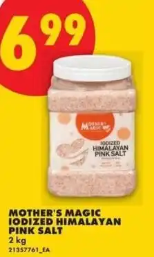 No Frills Mother's magic iodized himalayan pink salt offer