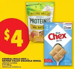 No Frills General mills chex or nature valley granola cereal offer