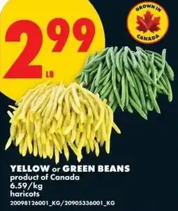 No Frills Yellow or green beans offer