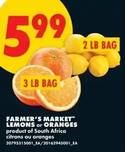 No Frills Farmer's market lemons or oranges offer