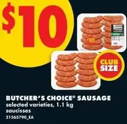 No Frills Butcher's choice sausage offer