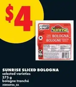 No Frills Sunrise sliced bologna offer