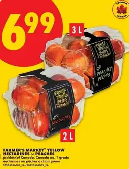 No Frills Farmer's market yellow nectarines or peaches offer