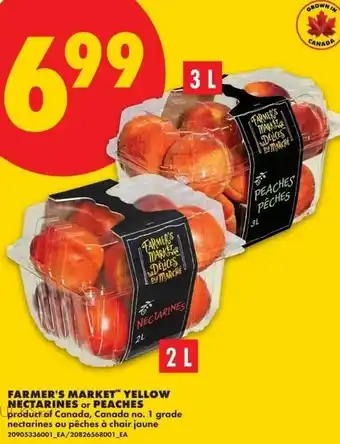 No Frills Farmer's market yellow nectarines or peaches offer