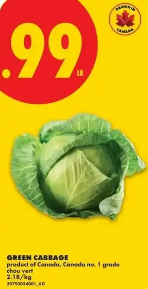 No Frills Green cabbage offer