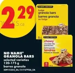 No Frills No name granola bars offer