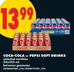 No Frills Coca-cola or pepsi soft drinks offer