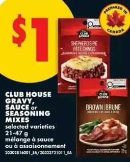 No Frills Club house gravy, sauce or seasoning mixes offer