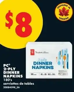 No Frills Pc 2-ply dinner napkins offer