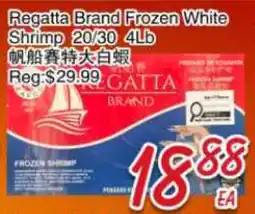 Foody Mart Regatta Brand Frozen White Shrimp 20/30 offer