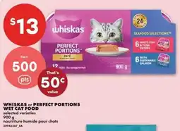No Frills Whiskas or perfect portions wet cat food offer