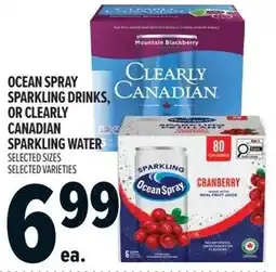 Metro Ocean spray sparkling drinks, or clearly canadian sparkling water offer