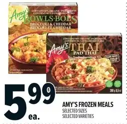 Metro Amy's frozen meals offer