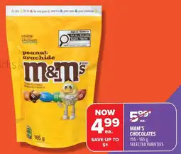 Metro M&m's chocolates offer