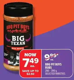 Metro Bbq pit boys rubs offer