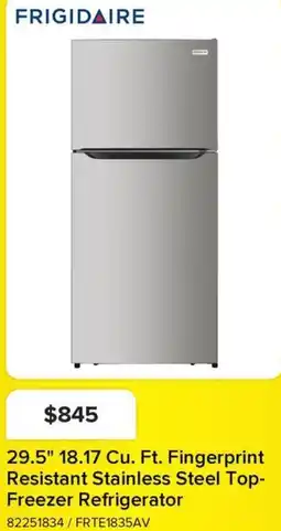 Leon's FRIGIDAIRE 29.5" 18.17 Cu. Ft. Fingerprint Resistant Stainless Steel Top- Freezer Refrigerator offer