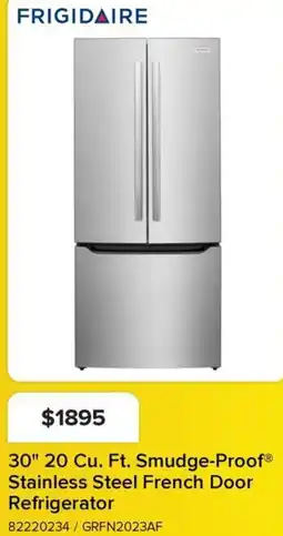Leon's FRIGIDAIRE 30" 20 Cu. Ft. Smudge-Proof Stainless Steel French Door Refrigerator offer