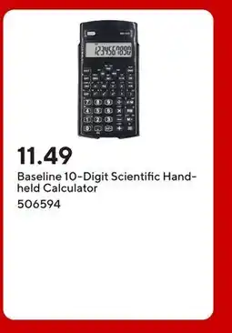 Staples Baseline 10-Digit Scientific Handheld Calculator offer