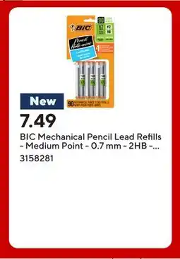 Staples BIC Mechanical Pencil Lead Refills - Medium Point - 0.7 mm - 2HB offer