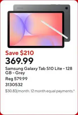 Staples Samsung Galaxy Tab S10 Lite - 128 GB - Grey offer