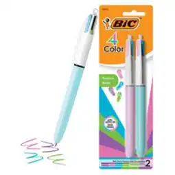 Staples Bic 4-Colour Fashion Ballpoint Pens - Retractable - 1.0mm - Assorted offer