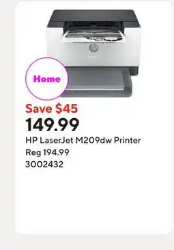 Staples HP LaserJet M209dw Printer offer