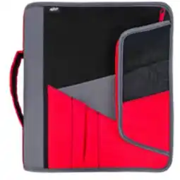 Staples Hilroy 2 3 Ring Pandora Zipper Binder - Red/Black offer