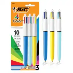 Staples Bic 4-Colour Original and Fashion Ballpoint Pens - Retractable - 1.0mm - Assorted offer