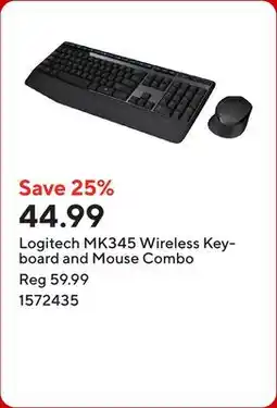 Staples Logitech MK345 Wireless Keyboard and Mouse Combo offer