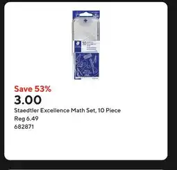 Staples Staedtler Excellence Math Set, 10 Piece offer