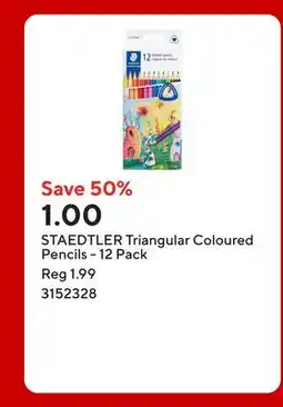 Staples STAEDTLER Triangular Coloured Pencils offer
