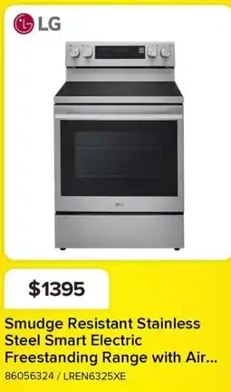 Leon's LG Smudge Resistant Stainless Steel Smart Electric Freestanding Range with Air offer