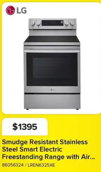 Leon's LG Smudge Resistant Stainless Steel Smart Electric Freestanding Range with Air offer