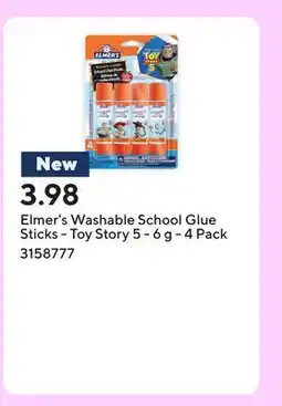 Staples Elmer's Washable School Glue Sticks - Toy Story 5 - 6 g - 4 Pack offer