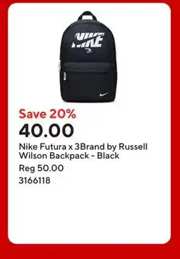 Staples Nike Futura x 3Brand by Russell Wilson Backpack - Black offer