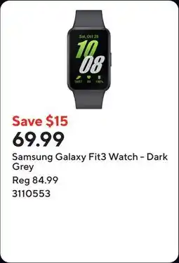 Staples Samsung Galaxy Fit3 Watch - Dark Grey offer