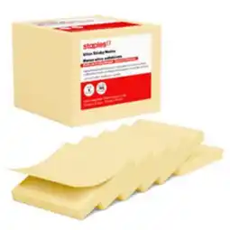 Staples Staples Ultra Sticky Notes - 3 x 3 - Sunshine Collection offer