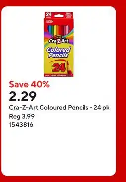 Staples Cra-Z-Art Coloured Pencils offer
