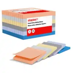 Staples Staples Lined Ultra Sticky Notes - 4 x 4 - Stardust Collection offer