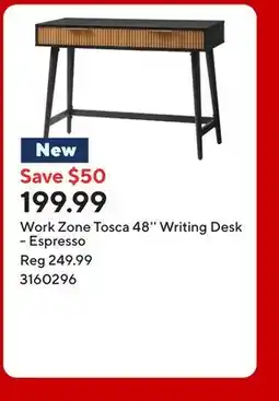 Staples Work Zone Tosca 48'' Writing Desk - Espresso offer