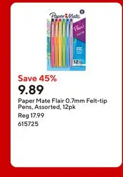 Staples Paper Mate Flair 0.7mm Felt-tip Pens, Assorted offer
