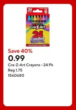 Staples Cra-Z-Art Crayons offer