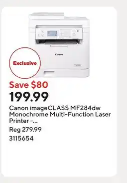 Staples Canon imageCLASS MF284dw Monochrome Multi-Function Laser Printer - White offer