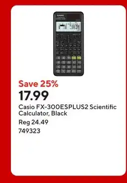 Staples Casio FX-300ESPLUS2 Scientific Calculator, Black offer