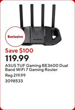 Staples ASUS TUF Gaming BE3600 Dual Band WiFi 7 Gaming Router offer