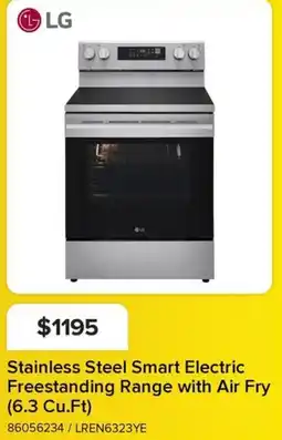 Leon's LG Stainless Steel Smart Electric Freestanding Range with Air Fry (6.3 Cu.Ft) offer