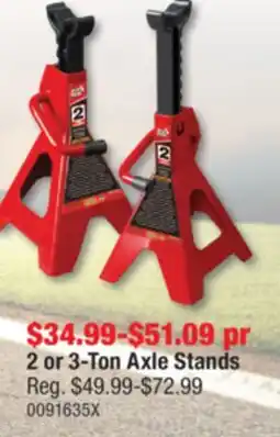 PartSource 2 or 3-Ton Axle Stands offer