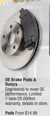 PartSource OE Brake Pads & Rotors offer